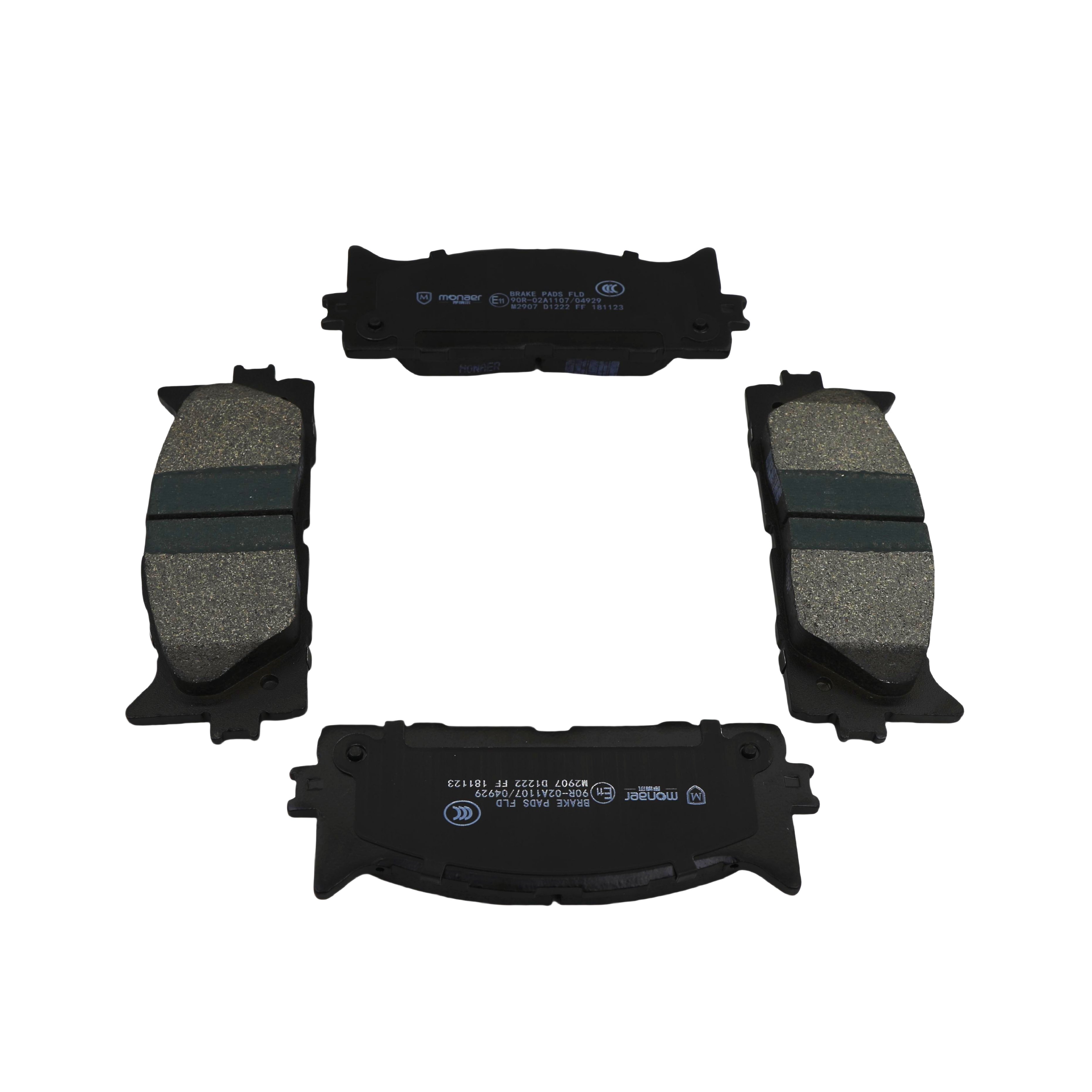 D1222 D1293 04465-06070 Auto Parts Monaer Front Axle Brake Ceramic Brake Pads for TOYOTA Camry/ LEXUS ES350