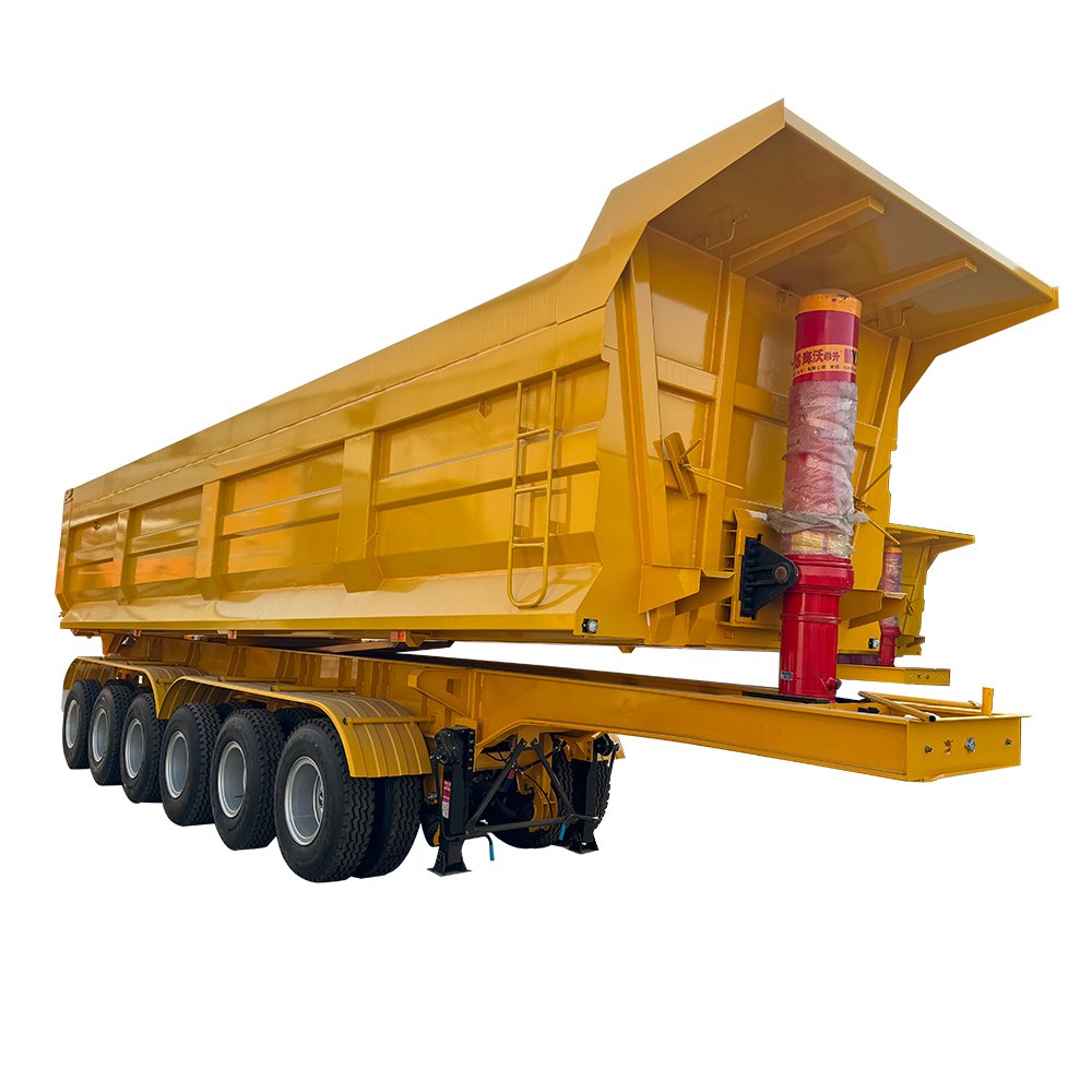 Free Shipping High Productivity U-shaped 80 Ton Semi Trailer Dump Truck Used Hydraulic Cylinder