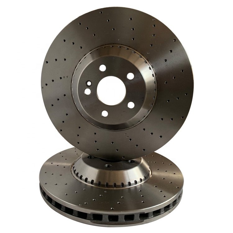 92294105 S560 FRONT LEFT & RIGHT Vented Brake Disc Rotors S-CLASS W222 Front Brake Disc Drilled A2224200272 2016