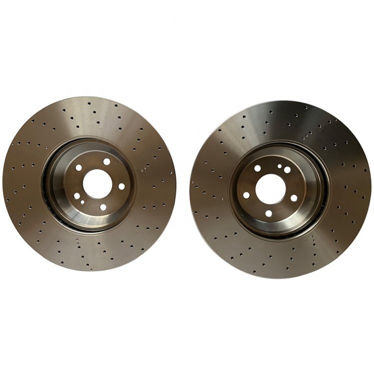 92294105 S560 FRONT LEFT & RIGHT Vented Brake Disc Rotors S-CLASS W222 Front Brake Disc Drilled A2224200272 2016