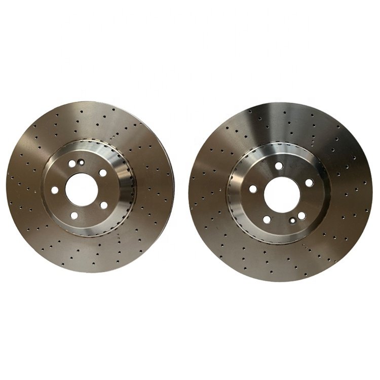92294105 S560 FRONT LEFT & RIGHT Vented Brake Disc Rotors S-CLASS W222 Front Brake Disc Drilled A2224200272 2016