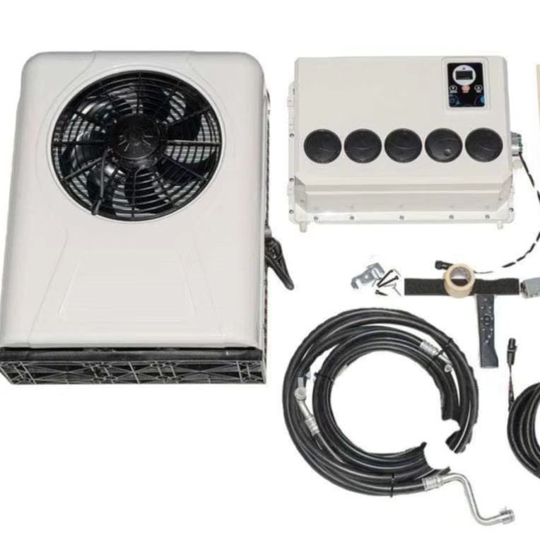 RGFROST HVAC Electrical Air Conditioner Parking Truck Cooler 12/24V Overhead Split Truck Car Auto Parking air Conditioner