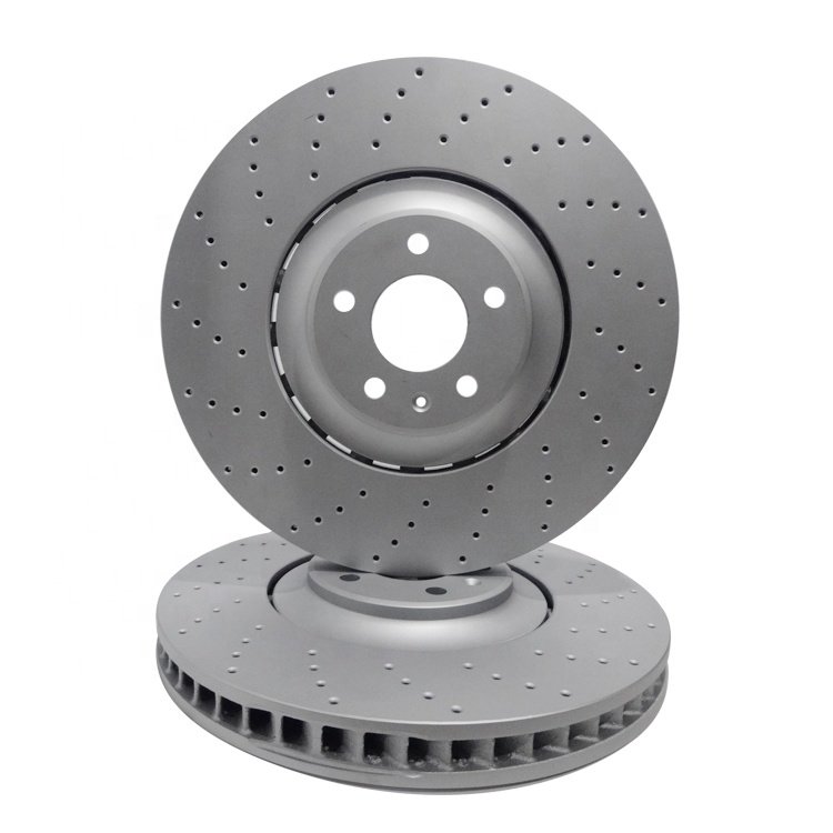 380mm Car Brake Drilled Slotted Front Disc Rotor Replacement Parts for Audi A8L D4A8 SQ5