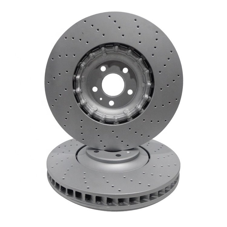 380mm Car Brake Drilled Slotted Front Disc Rotor Replacement Parts for Audi A8L D4A8 SQ5