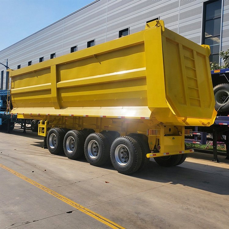 Low Price New Hydraulic Rear Dump Trailer 3Axl 4 Axles 30Ton 40Ton 60Ton Tipper Semi Truck Tipping Trailer for Sale