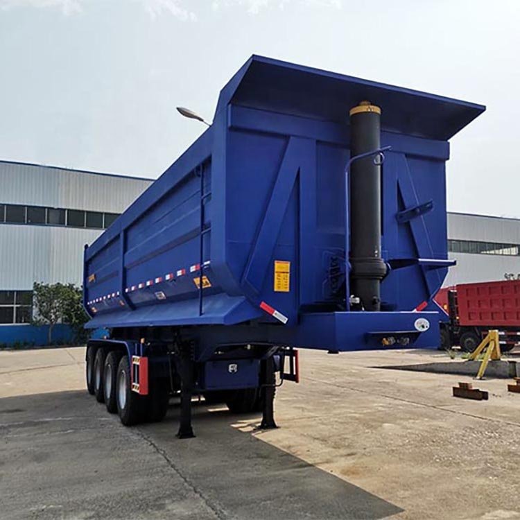 Low Price New Hydraulic Rear Dump Trailer 3Axl 4 Axles 30Ton 40Ton 60Ton Tipper Semi Truck Tipping Trailer for Sale