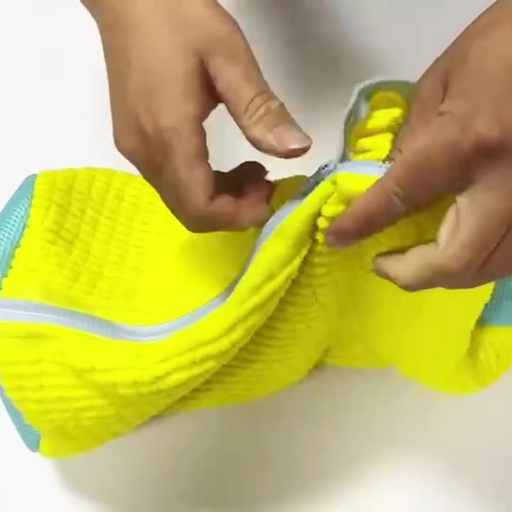 Customized Multi Color New Brake Zipper Chenille Shoe Bag Washing Machine Cleaning Convenient Reusable Sports Shoe Care Bag