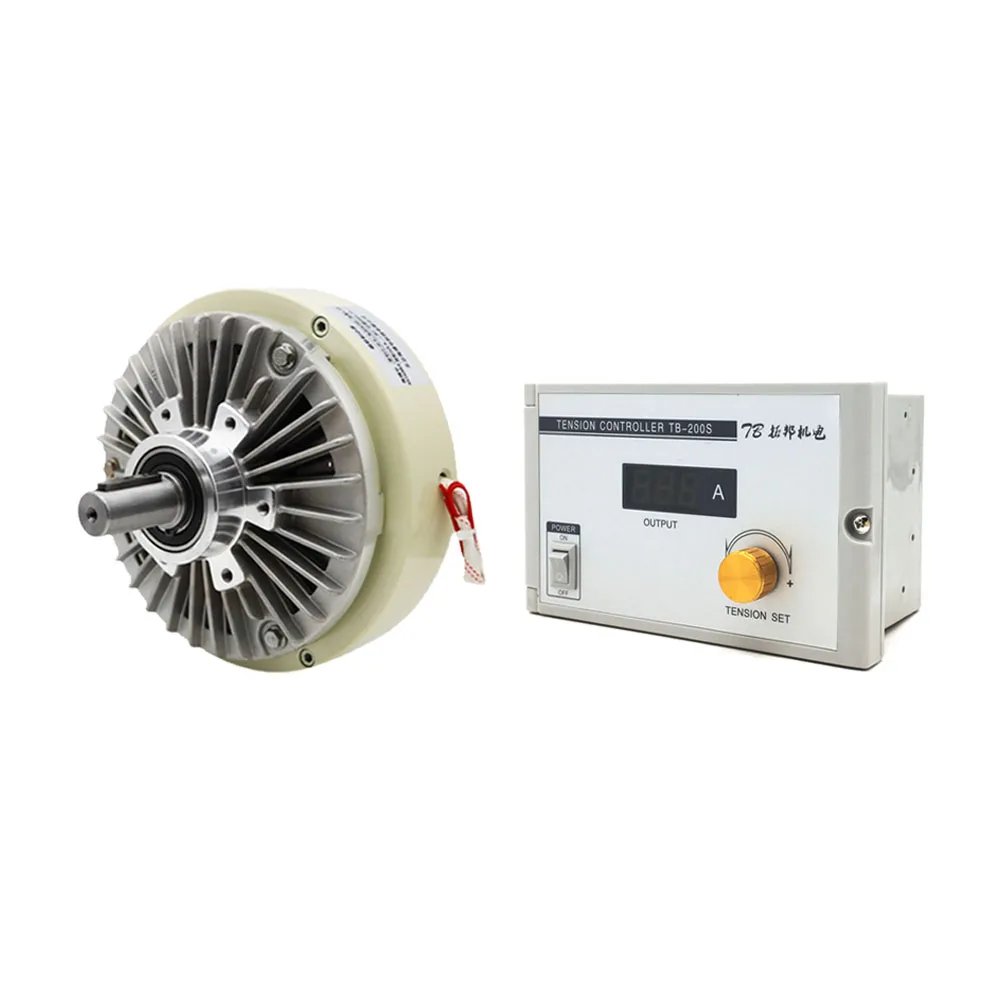 Magnetic Powder Brake Tension Controller Kit Single/Hollow Shaft DC24V 6/12/50-400Nm 0.6-40kg Unwinding 1400rpm Printing Machine