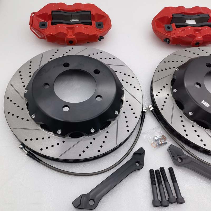 Racing Brake Pads Brake Disc 4 Pot Rear Brake Caliper Kit for Jeep Wrangler Toyota Land Cruiser Ford Bronco Nissan Patrol