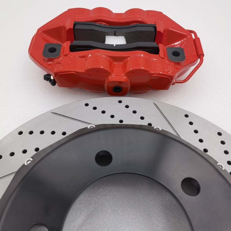 Racing Brake Pads Brake Disc 4 Pot Rear Brake Caliper Kit for Jeep Wrangler Toyota Land Cruiser Ford Bronco Nissan Patrol