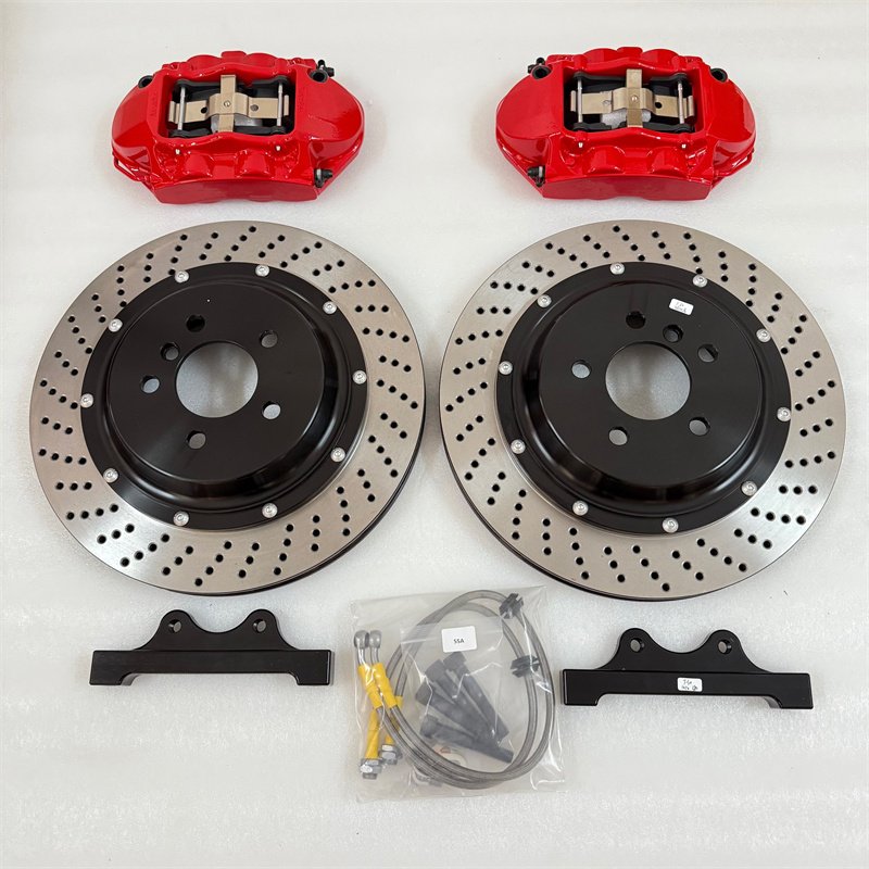 Racing Brake Pads Brake Disc 4 Pot Rear Brake Caliper Kit for Jeep Wrangler Toyota Land Cruiser Ford Bronco Nissan Patrol