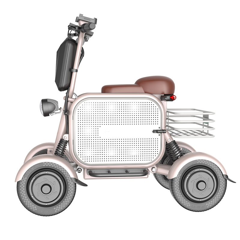 48V1000W 4 Wheel Elderly Electric Scooter Electric Bike With Dog Carrier
