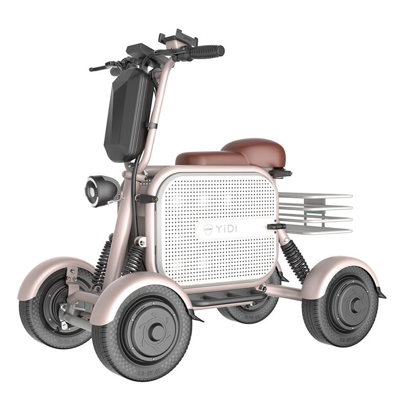 48V1000W 4 Wheel Elderly Electric Scooter Electric Bike With Dog Carrier