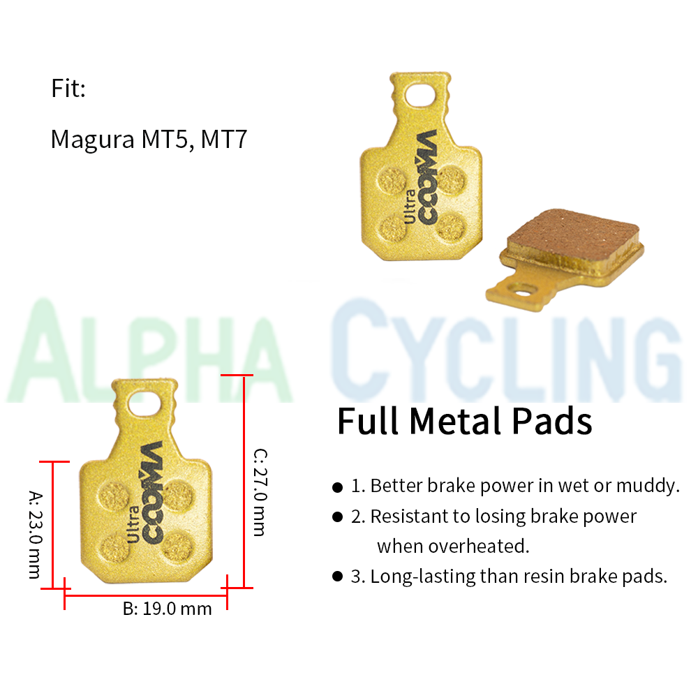 Metal Bicycle Disc Brake Pads for Magura MT5 MT7 Caliper