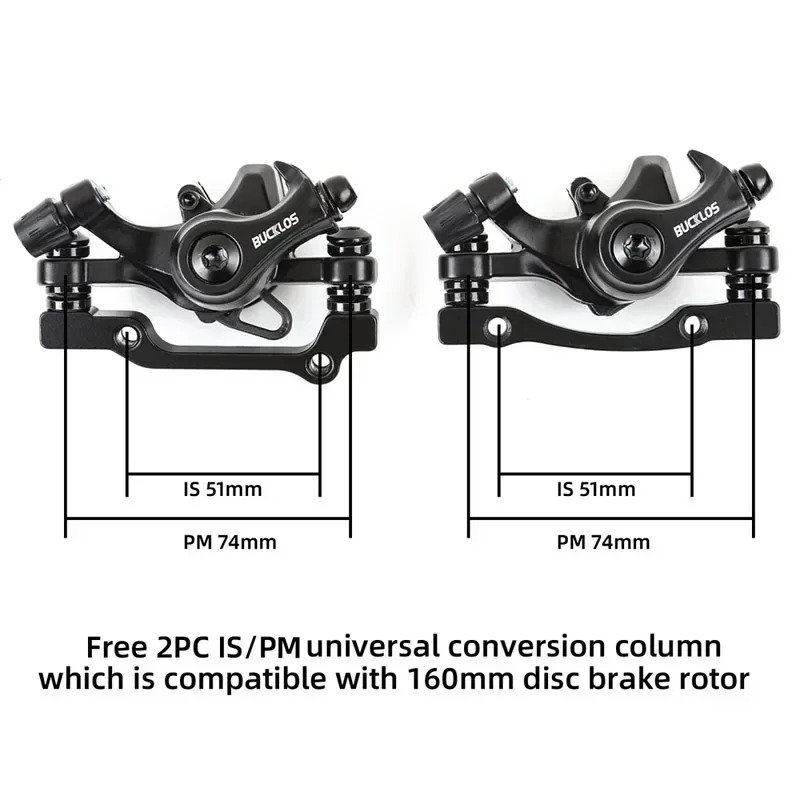OEM/ODM BUCKLOS Bicycle Disc Brake Set Bike Brake Calipers Aluminum Alloy Road MTB Brakes Lever with Cable 160mm Rotors