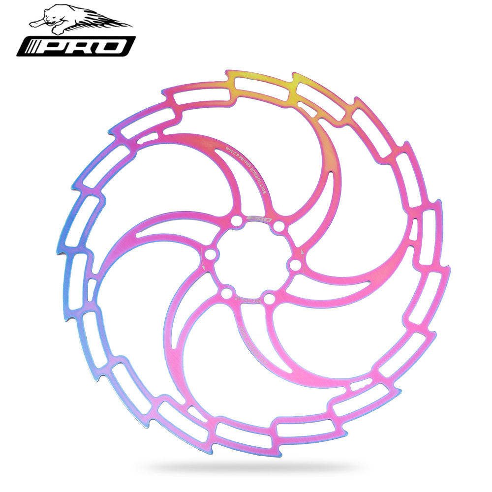 IIIPRO Colorful Bicycle Disc Brake160 / 180 / 203mm Mountain Bike Hollow Ultra Light Disc Pad Six Pin Bicycle Brake Pad