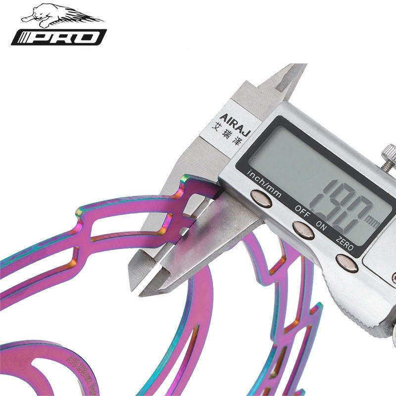 IIIPRO Colorful Bicycle Disc Brake160 / 180 / 203mm Mountain Bike Hollow Ultra Light Disc Pad Six Pin Bicycle Brake Pad
