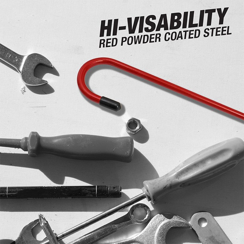 4-Piece Plastic and Steel Brake Caliper Hangers with Rubber-Tipped Hooks for Suspension and Axle Braking Work