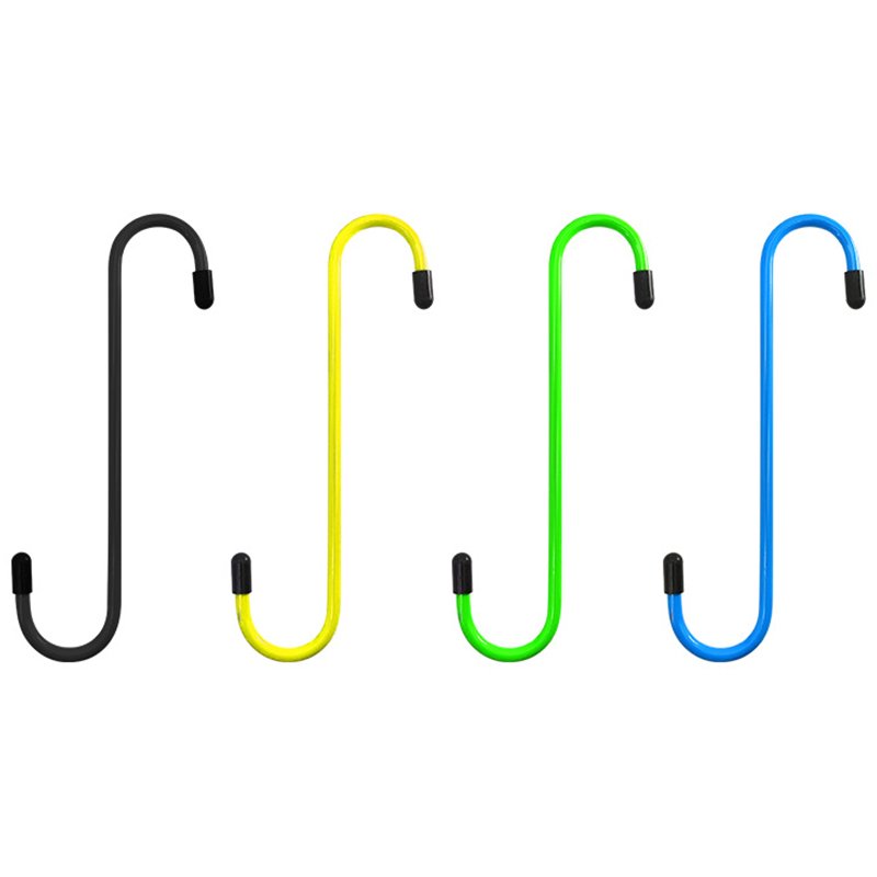 4-Piece Plastic and Steel Brake Caliper Hangers with Rubber-Tipped Hooks for Suspension and Axle Braking Work