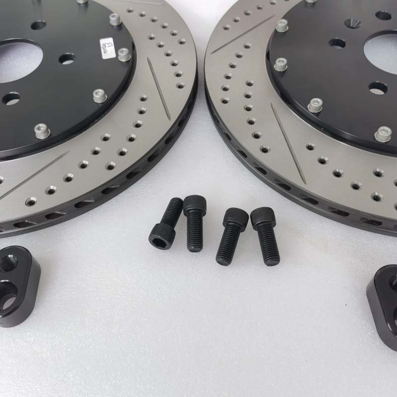 355mm X 22mm Non-Floating Rear Disc Pair D58 GREY Anodise for Audi RS4 B7 2008 Brake Discs for 2008 Audi RS4 B7