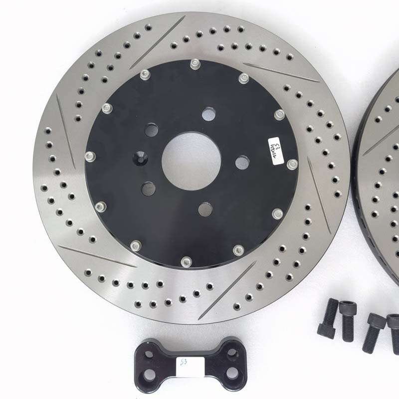 355mm X 22mm Non-Floating Rear Disc Pair D58 GREY Anodise for Audi RS4 B7 2008 Brake Discs for 2008 Audi RS4 B7