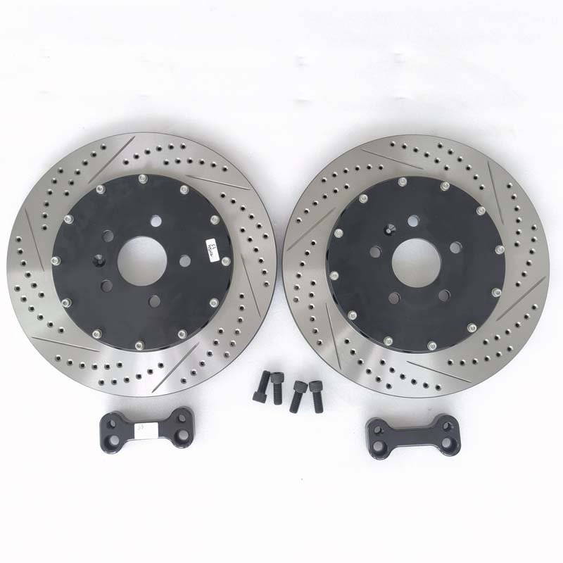 355mm X 22mm Non-Floating Rear Disc Pair D58 GREY Anodise for Audi RS4 B7 2008 Brake Discs for 2008 Audi RS4 B7