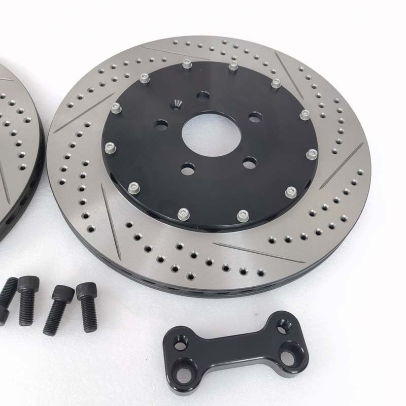 355mm X 22mm Non-Floating Rear Disc Pair D58 GREY Anodise for Audi RS4 B7 2008 Brake Discs for 2008 Audi RS4 B7