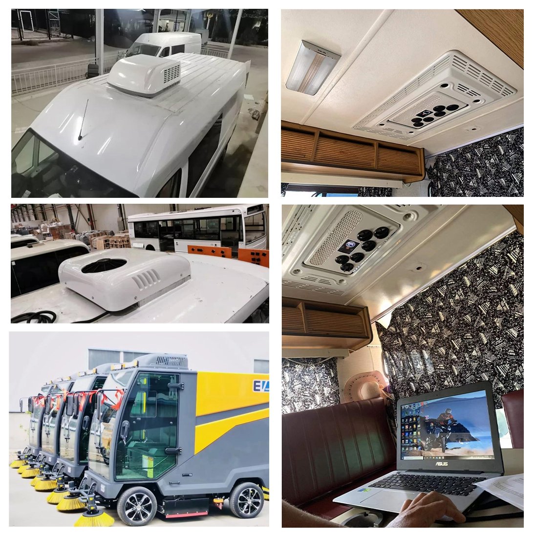 Ac Condicionado 12V 24 Volt Roof Top Semi Air Conditioner Rv Parking Cooler Caravan Excavator Truck Sleeper Air Conditioner