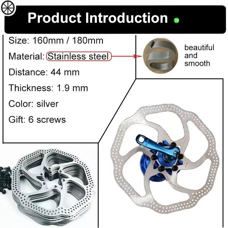 HS1 Mountain Bike Accessories MTB Bicycle Brake Pads 160/180mm Bike Brakes Disc