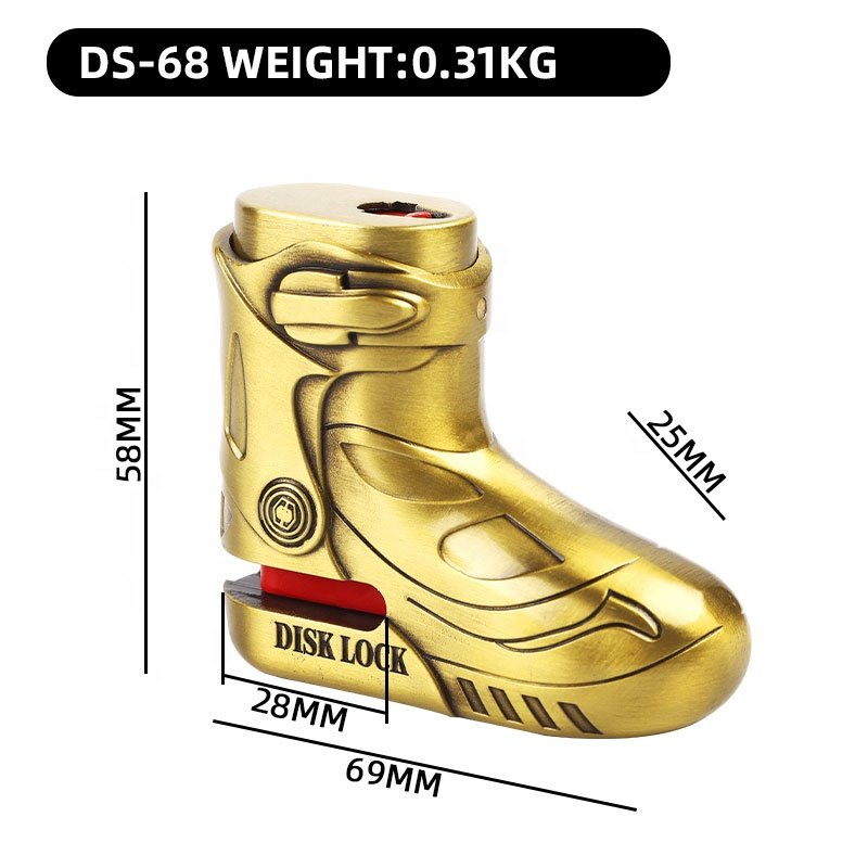 Anboud Shoes Shape Metal Padlock Tiny Lock Travel Luggage Suitcase Bag Padlocks With Key Anti-theft Locks