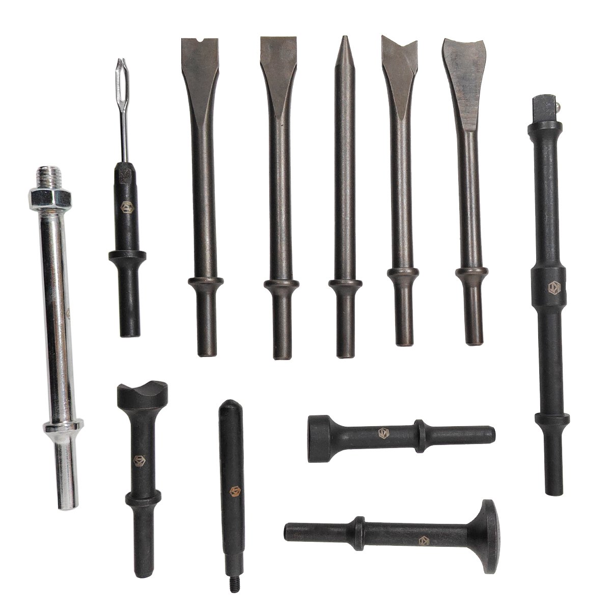 WZAUTO Chassis Brake Disc Removal Various Vehicles Tapered Punch Flat Chisel Ball Fork Powerful Air Hammer Impact Hammer Kit
