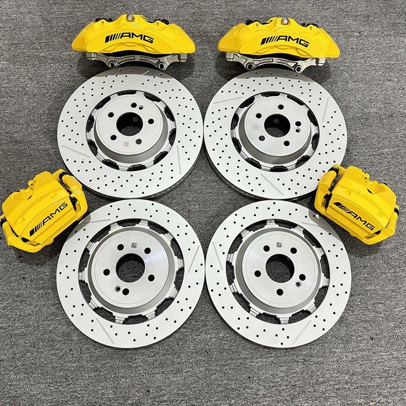 Brake Caliper Front Wheel Amg 6 Piston Kit With 390mm Disc Rear Amg Single Piston 360mm Disc for Model W205/w213/w222/w257