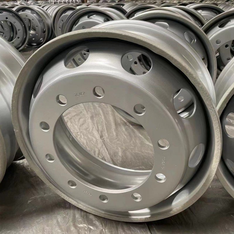 American Truck Trailer Drum Brakes Axle Parts Aluminum Rim Steel Rim 22.5*8.25 8.25*24.5 Series Wheel Rims