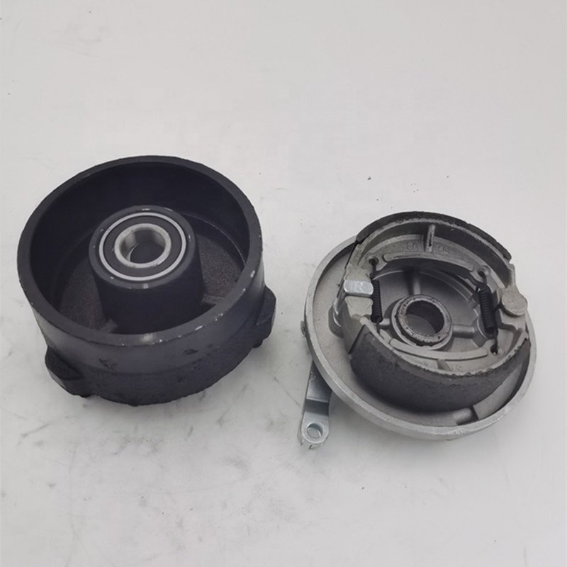 ESUM 3 Hole Front Right & Left Brake Drum with Brake Shoes Wheel Hub for 50cc- 110cc ATV 4 Wheeler Go Karts Parts