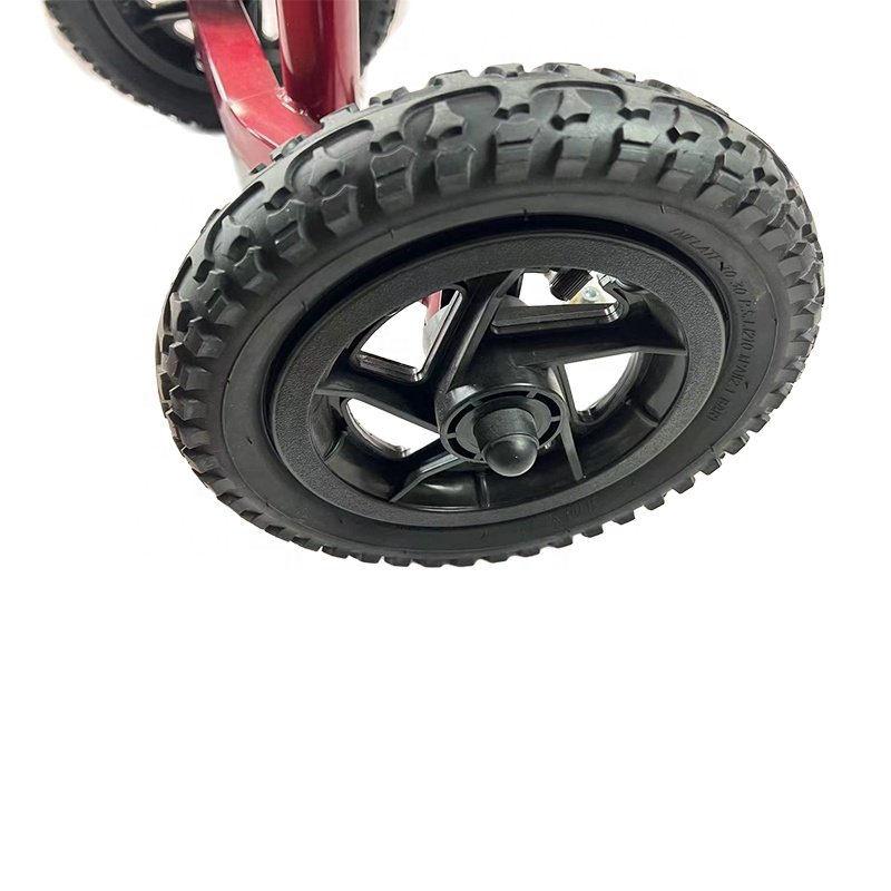 Outdoor Tie-rod System Drum Brake Adjustable All Terrain Medical Knee Walker Scooter with Basket for Elderly and Disabled