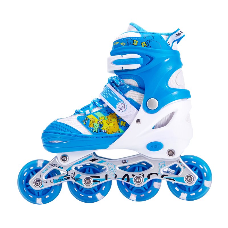 Factory Supply Fitness Light up Wheels Kids Adjustable Inline Skates comfort Roller Skates 4 Wheels Flashing Roller Patines