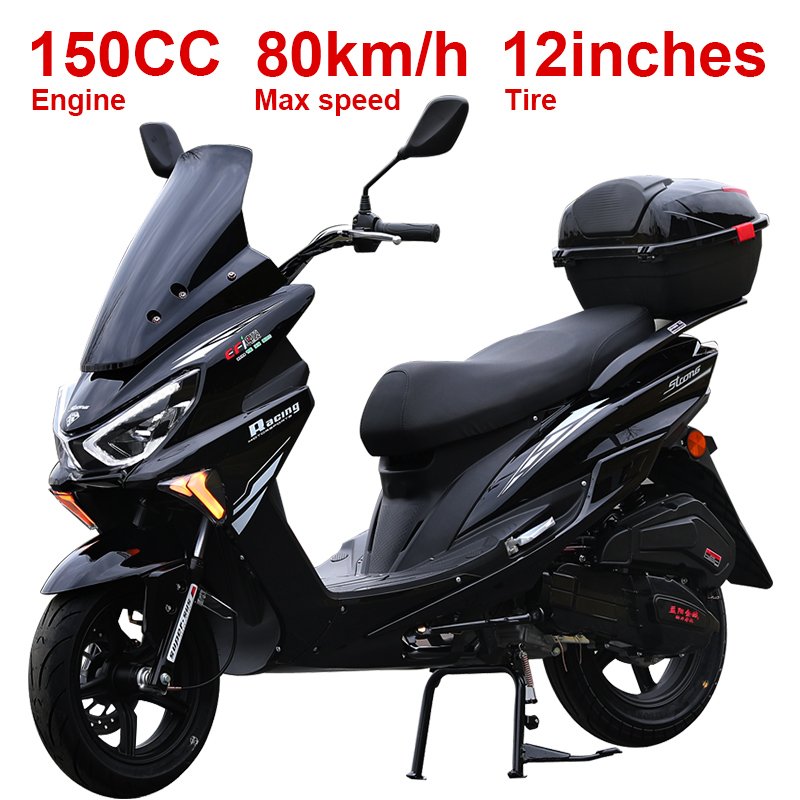 2024 Hot Sale Oil and Electric Hybirds 72 V 32A Lithium Battery 150cc Motorcycles Gasoline Automatic Cheap Motorcycle
