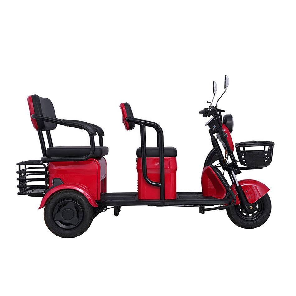 Promotional 3 Passengers Electric Adult Tricycle Bicycle Electric Covered Tricycle With Pedals