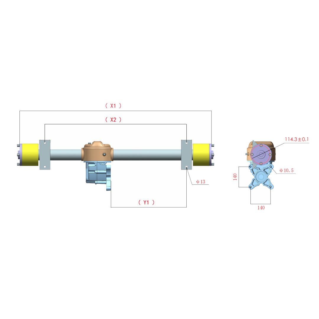 Automobile Spare Parts Axle Rear Assembly Differential for Front and Rear Axle