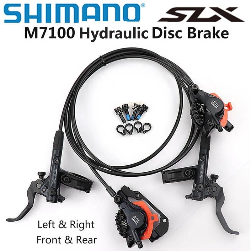 Shimano SLX M7120 4 Piston M7100 2 Piston Hydraulic Disc Brake Set for Mountain Bike MTB Brake 800/900/1500/1600mm Left & Right