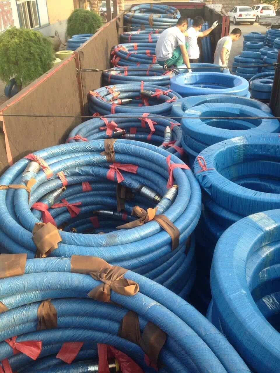 1SN/2SN Customizable Size Hydraulic Hoses Rubber Heavy Duty Hydraulic Hose Protection Spiral Wrap