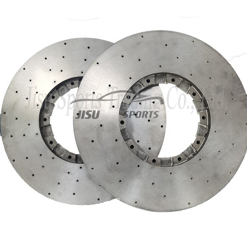 Wholesales Drilled Slotted Carbon Ceramic Brakes Disc Front Rotor 390mm for Nissan GTR 35