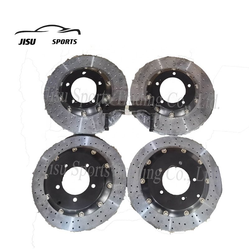 Wholesales Drilled Slotted Carbon Ceramic Brakes Disc Front Rotor 390mm for Nissan GTR 35