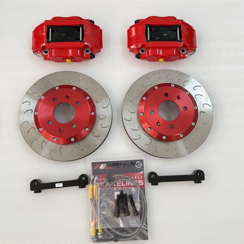 Jekit New 4-Pots Brake Caliper 285x24mm Red Bell for Honda Integra DC2