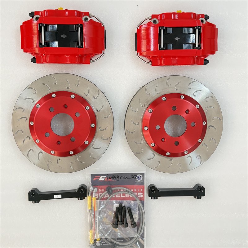 Jekit New 4-Pots Brake Caliper 285x24mm Red Bell for Honda Integra DC2