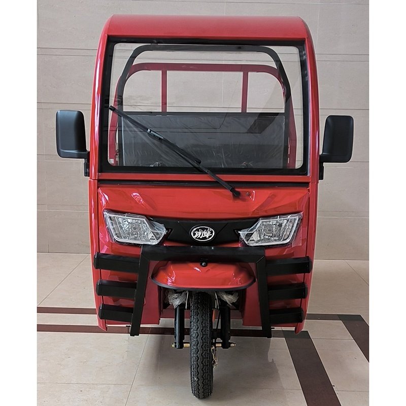 Electric Truck 3 Wheels with Closed Cabin , Big Cargo Electric Tricycle Three Wheel Cargo Tricycle Semi-closed Front Facing