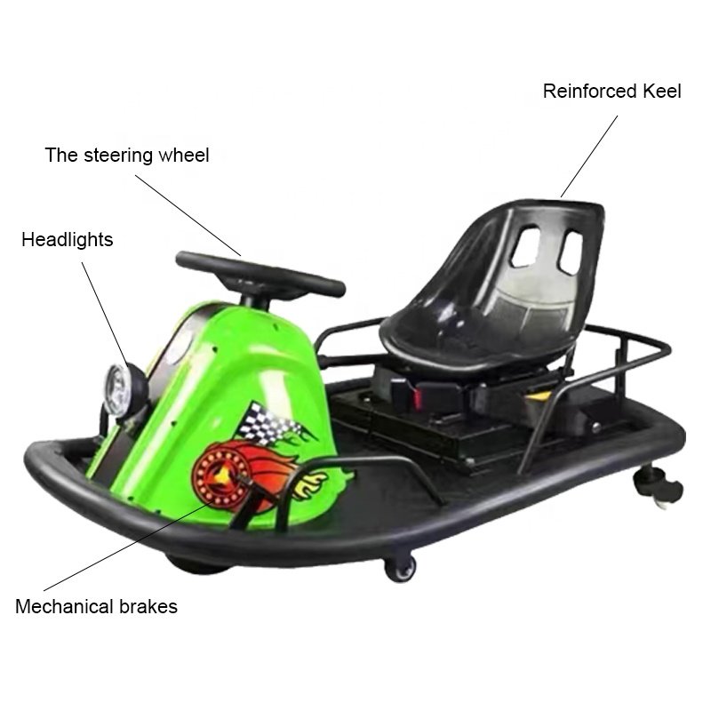 High Performance 36v Electric Drift Go Kart Safe for Outdoor Entertainment Children's Amusement Four Safe Wheels Battery Driven