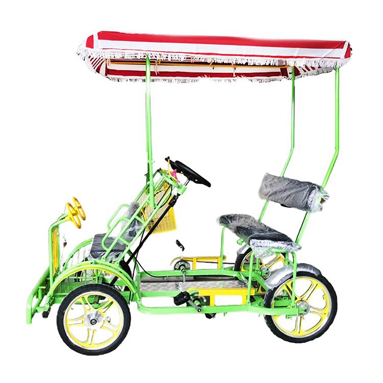 Family Sightseeing Bicycle Bike Multi Person 4 Person Tourist Sightseeing Bike Tandem Bike for Adults