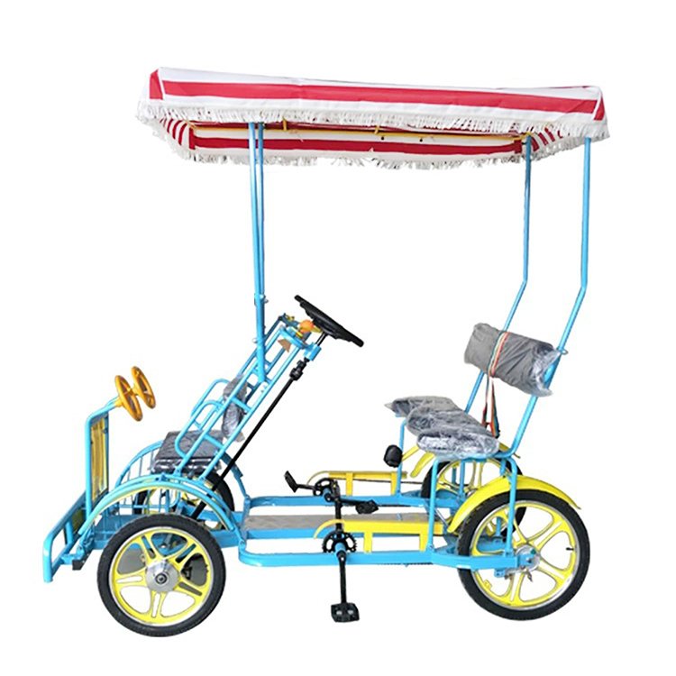 Family Sightseeing Bicycle Bike Multi Person 4 Person Tourist Sightseeing Bike Tandem Bike for Adults