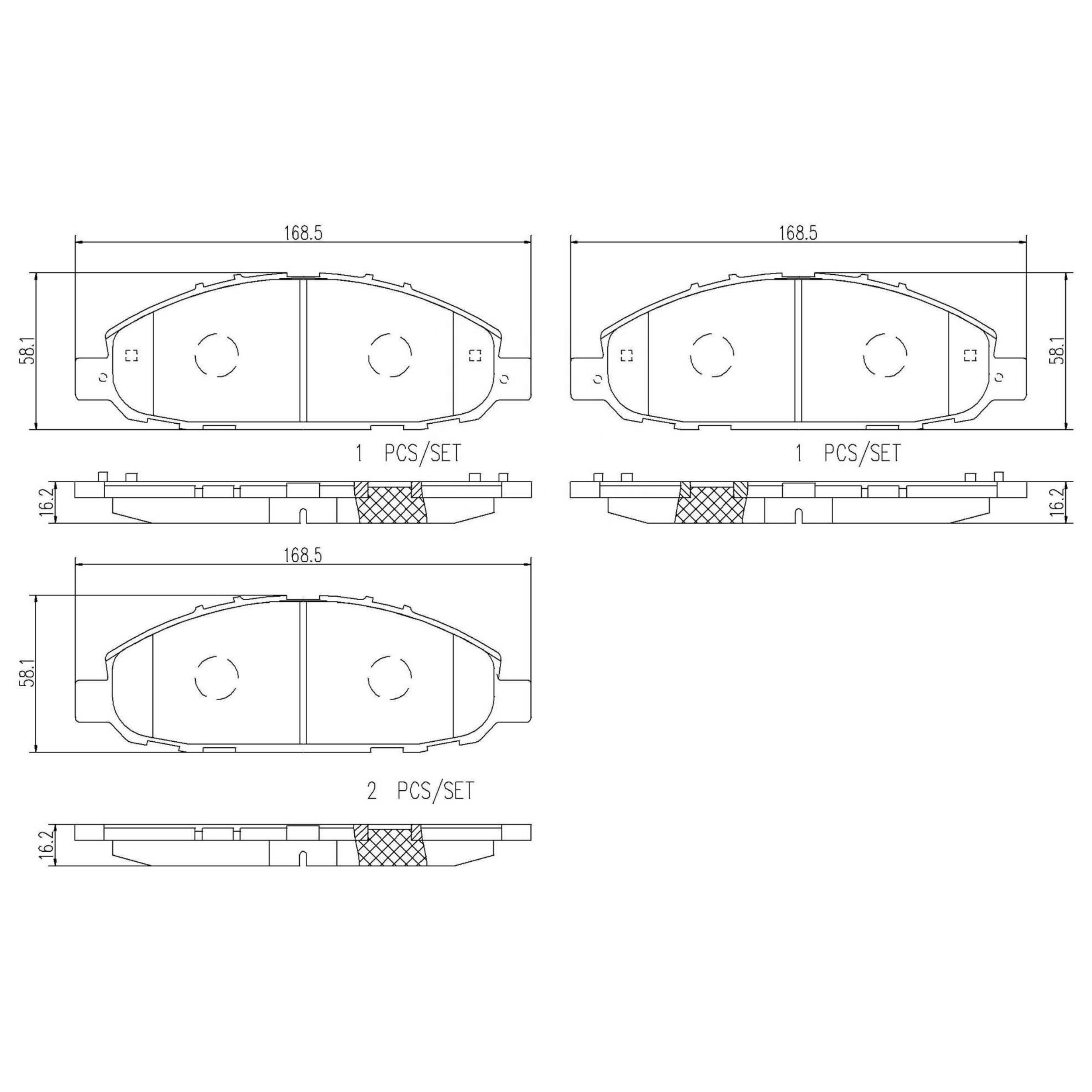 High Performance Factory Auto Parts Brake Pads (Pastillas De Freno) OEM Disc D1191/wva 25870 Is Front Axle Brake for NISSAN